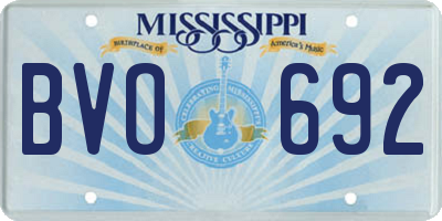 MS license plate BVO692
