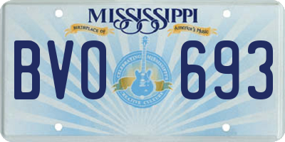 MS license plate BVO693