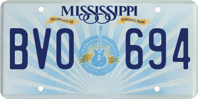 MS license plate BVO694
