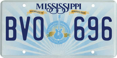 MS license plate BVO696