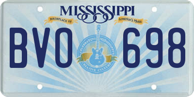 MS license plate BVO698