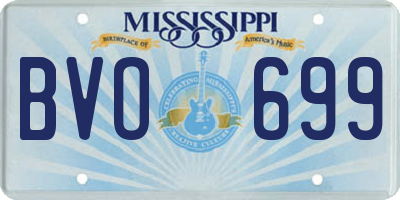 MS license plate BVO699