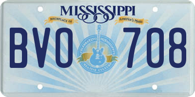 MS license plate BVO708