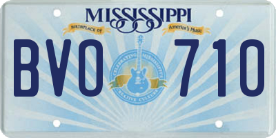 MS license plate BVO710