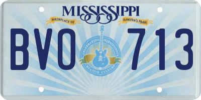 MS license plate BVO713