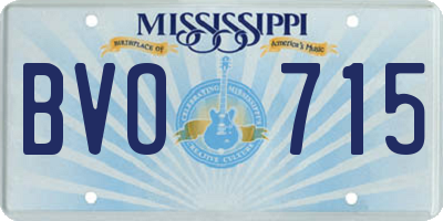 MS license plate BVO715