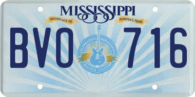 MS license plate BVO716