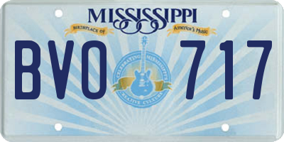 MS license plate BVO717