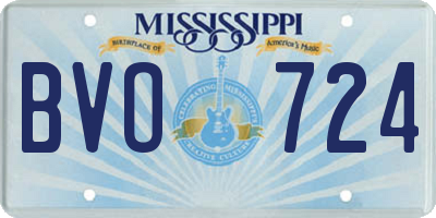 MS license plate BVO724