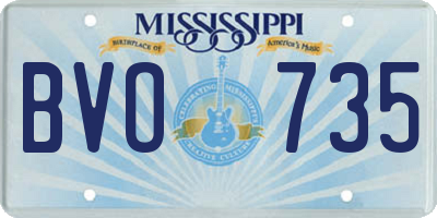 MS license plate BVO735