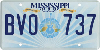 MS license plate BVO737