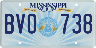 MS license plate BVO738