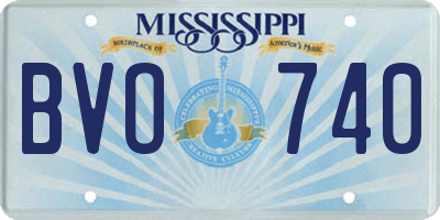 MS license plate BVO740
