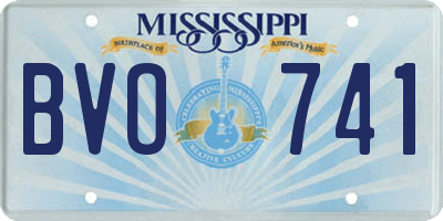 MS license plate BVO741