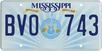 MS license plate BVO743