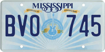 MS license plate BVO745
