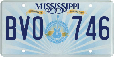 MS license plate BVO746