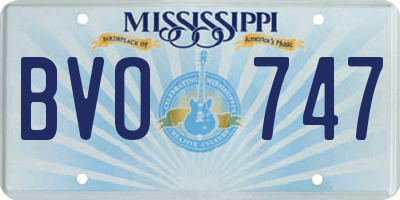 MS license plate BVO747