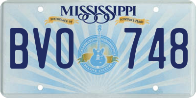 MS license plate BVO748