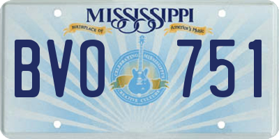 MS license plate BVO751
