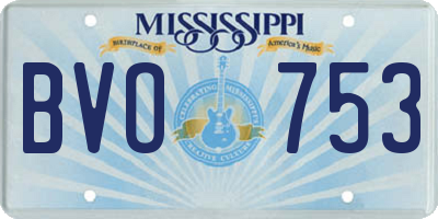 MS license plate BVO753