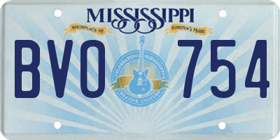 MS license plate BVO754