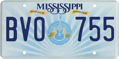 MS license plate BVO755