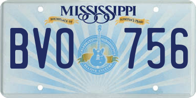 MS license plate BVO756