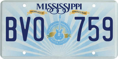 MS license plate BVO759