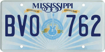 MS license plate BVO762