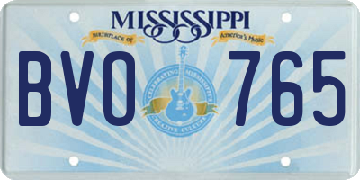 MS license plate BVO765