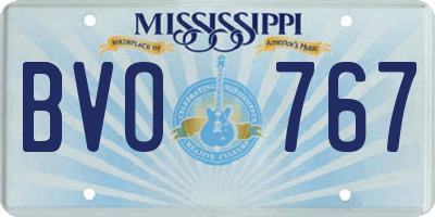 MS license plate BVO767