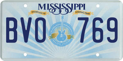 MS license plate BVO769