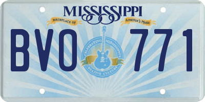 MS license plate BVO771