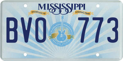 MS license plate BVO773
