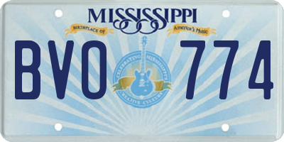 MS license plate BVO774