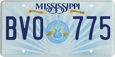 MS license plate BVO775