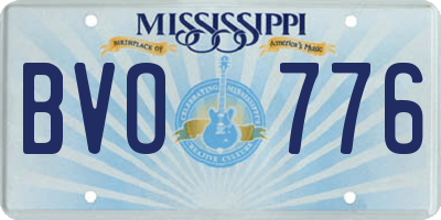 MS license plate BVO776