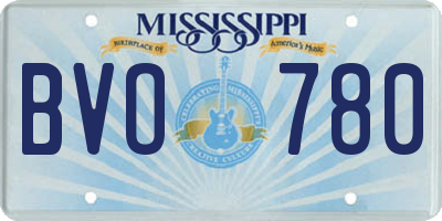 MS license plate BVO780