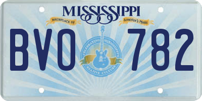 MS license plate BVO782