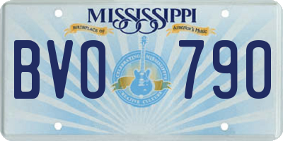 MS license plate BVO790