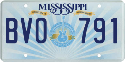 MS license plate BVO791