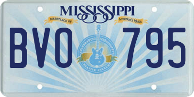 MS license plate BVO795