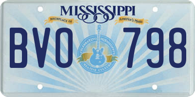 MS license plate BVO798