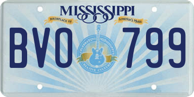 MS license plate BVO799