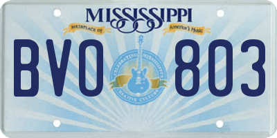 MS license plate BVO803