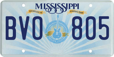 MS license plate BVO805