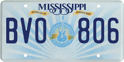 MS license plate BVO806