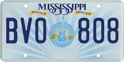 MS license plate BVO808