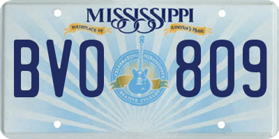 MS license plate BVO809